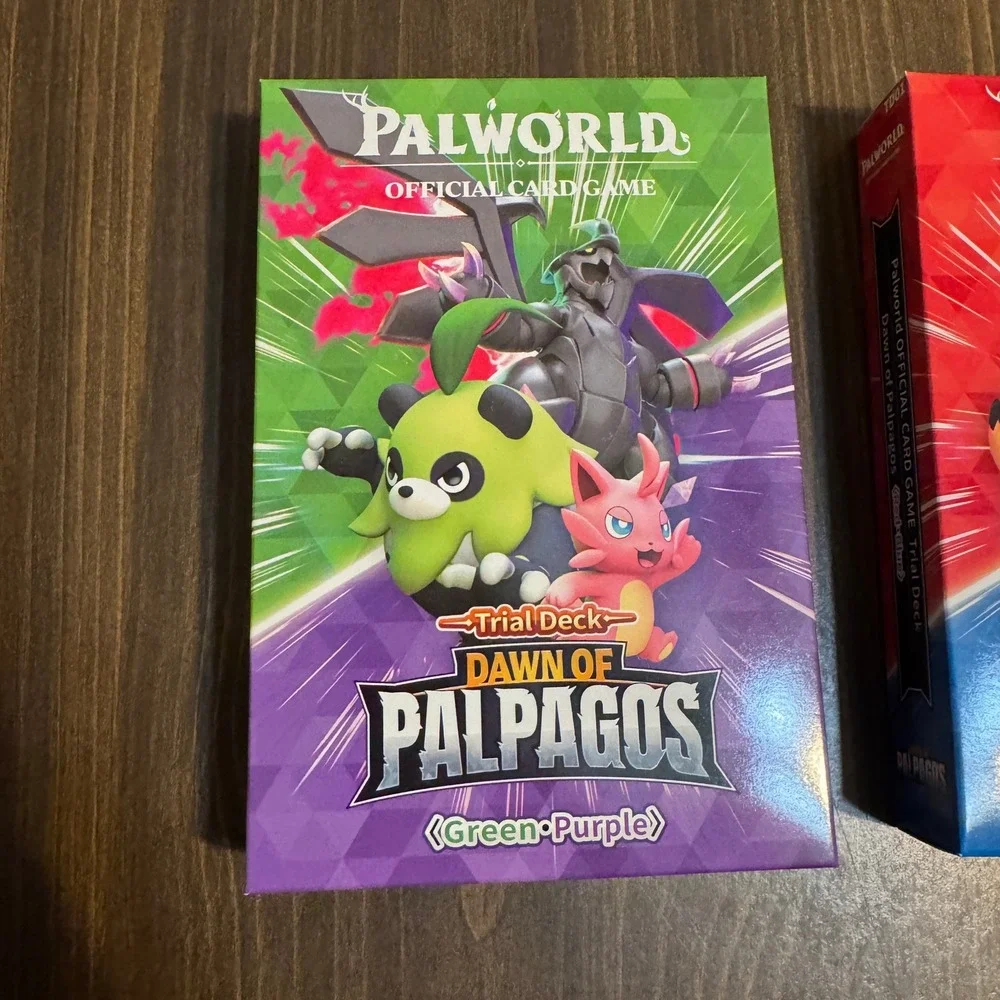 NIB Palworld TCG Dawn of Palpagos Trial Decks Red Blue Green Purple 1st Edition